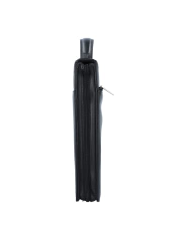 Dermata Schreibmappe Leder 34 cm in schwarz
