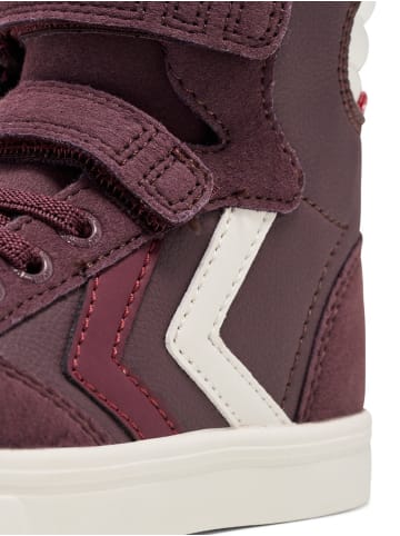 Hummel Kinder Sportschuh "Slimmer Stadil Leather High Jr" in Lila