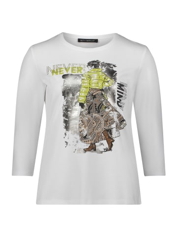 Betty Barclay Basic Shirt mit Rundhalsausschnitt in Patch White/Green
