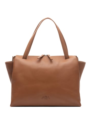 SID & VAIN Leder-Henkeltasche Leder Henkeltasche Damen ATLANTA in braun