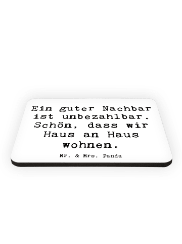 Mr. & Mrs. Panda Magnet Spruch Guter Nachbar mit Spruch in Weiß