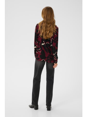 Kaffe Bluse langarm KAamber Regular fit in Windsor Wine/Black Flower
