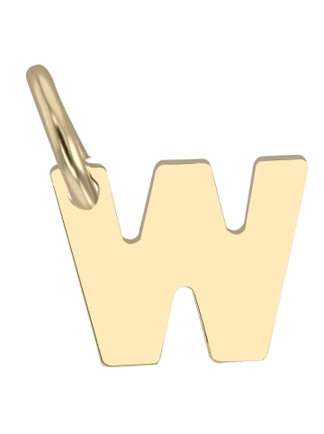 Adeliás Unisex Anhänger – Buchstabe N Buchstabenanhänger aus 375 Gold in gold