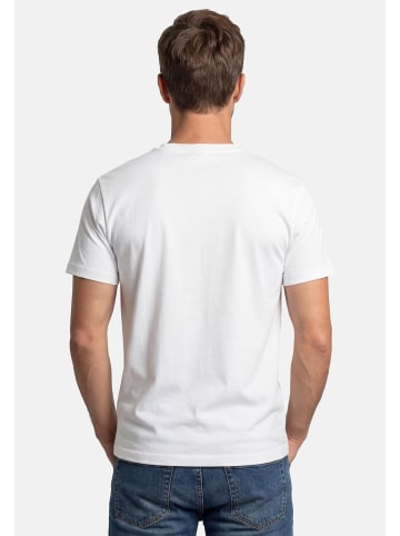 Lerros T-Shirt Basic in Hellgrau / weiß