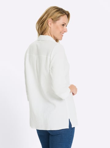 Sieh an! Longbluse in weiß
