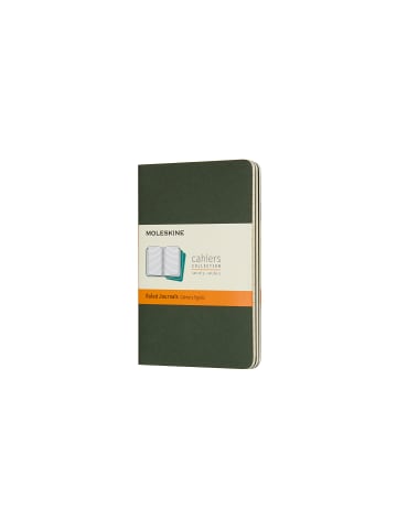 Moleskine Notizhefte 3er Set, mit Kartoneinband, Liniert "Cahier" in Myrtengrün