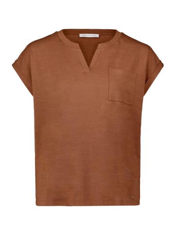 BETTY & CO Casual-Shirt mit Perlen in Classic Nougat