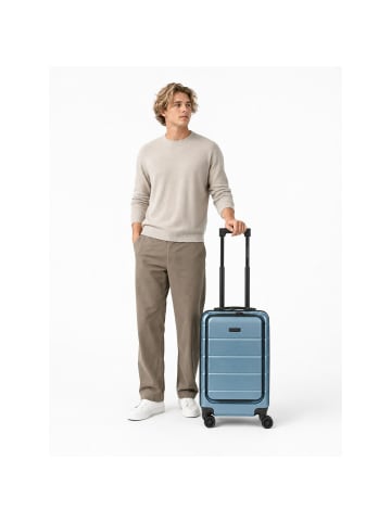 Police Dublin 4 Rollen Kabinentrolley S 54 cm Laptopfach mit Dehnfalte in ice blue