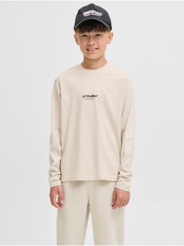 JACK & JONES Junior Langarm-T-Shirt in Moonbeam