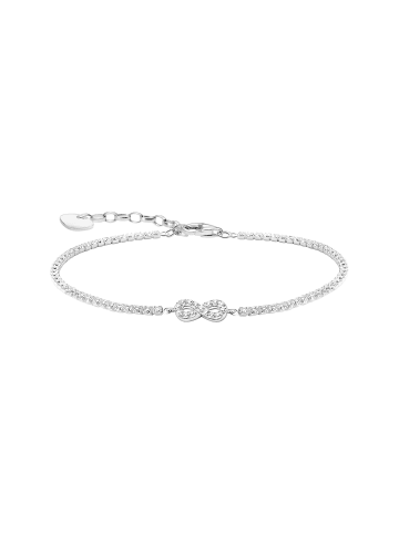 Thomas Sabo Tennisarmband Infinity in silber, weiß