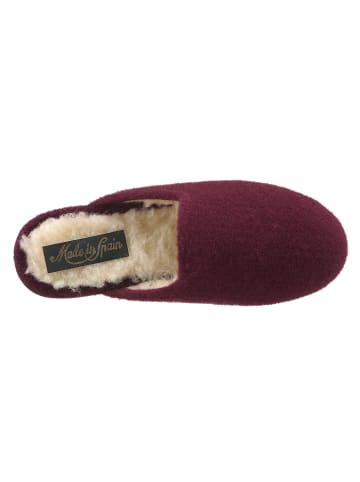 WITT WEIDEN Pantoffel in bordeaux + beige