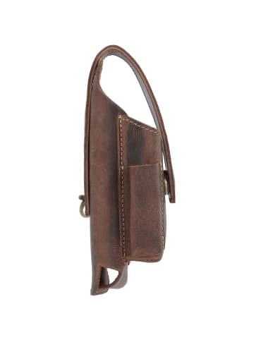 Greenburry Vintage Gürteltasche Leder 8 cm brown