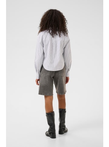 Kaffe Langarm - Hemd KAosita Loose fit in White/Black oxford stripe