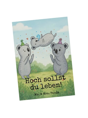 Mr. & Mrs. Panda Postkarte Koalas Geburtstag Design mit Spruch in Weiß