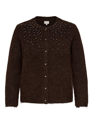 ONLY Carmakoma Strickjacke in Coffee Bean
