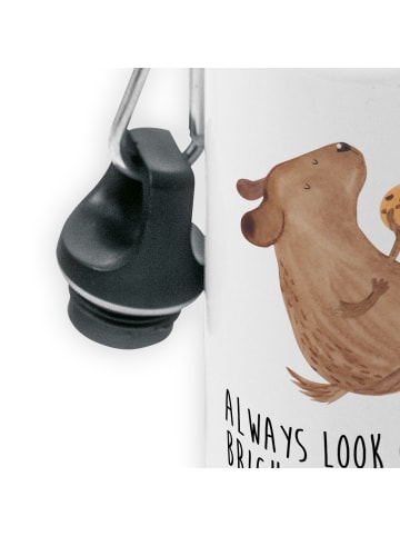 Mr. & Mrs. Panda Wasserflasche Hund Keks mit Spruch in Weiß