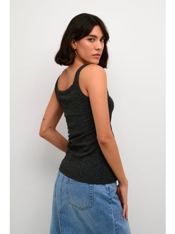 Kaffe Jerseytop KAcecilia Slim fit in Silver Glitter Knit