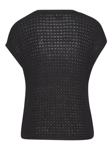 s.Oliver Kurzarmpullover in schwarz