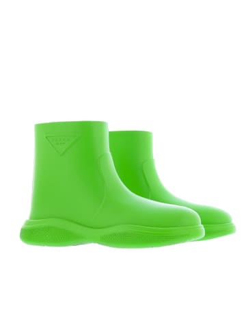 PRADA Zweifarbig Gummi Knöchel Stiefel