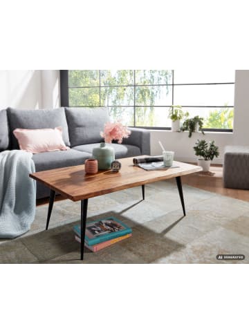FineBuy Couchtisch in Braun / Sheesham / 110x60x40