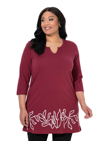 Ulla Popken Longshirt in dunkel weinrot