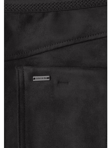 Street One Velours Hose in Schwarz