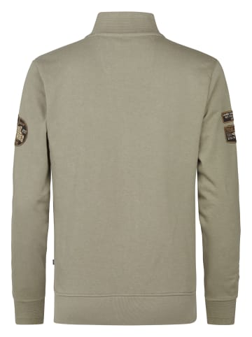 Petrol Industries Strickjacke mit Logo Kenosha in Grün