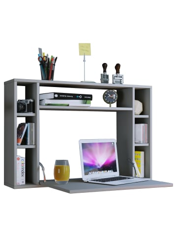 ebuy24 Schreibtisch Wandila Grau 90 x 20 cm