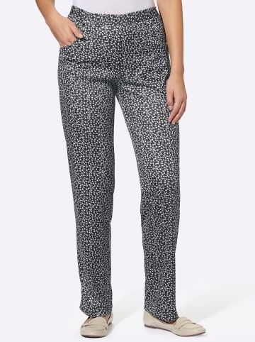 Sieh an! Jersey-Hose in schwarz-gemustert