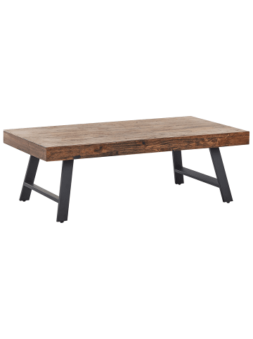 Beliani Couchtisch WARTON in Braun/Schwarz - (W) 70 x (H) 44 x (L) 130 cm