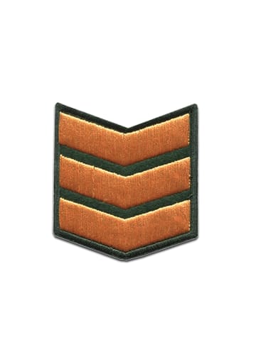 Catch the Patch Sergeant Militär Abzeichen ArmyApplikation Bügelbild inGelb