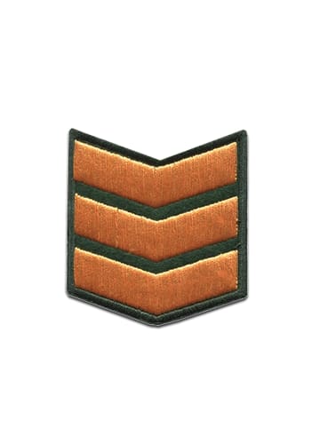 Catch the Patch Sergeant Militär Abzeichen ArmyApplikation Bügelbild inGelb