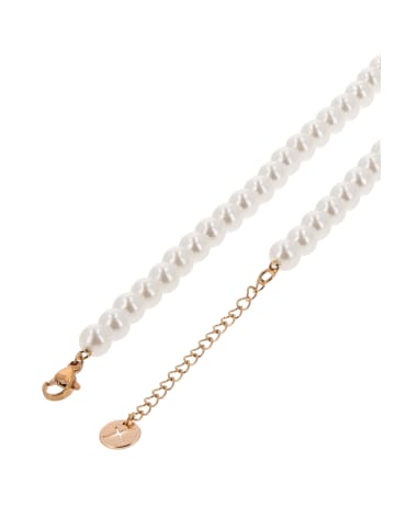 faina Women Necklace in Rose Gold White