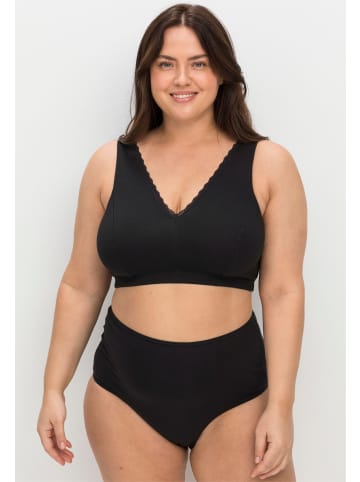 sheego Bügelloser BH in schwarz + weiß