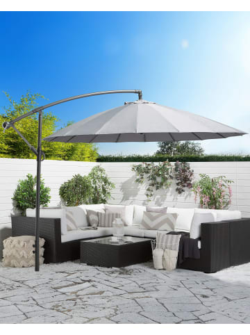 Beliani Ampelschirm CALABRIA II in Grau - (W) 268 x (H) 235 x (L) 268 cm