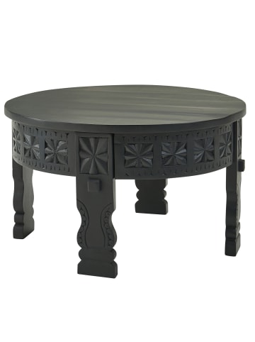 FineBuy Couchtisch in Schwarz / Mango / 60x60x36