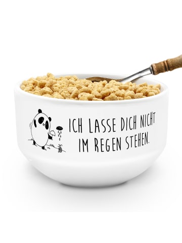 Mr. & Mrs. Panda Schüssel Panda ZuMenschmenhalt mit Spruch in Weiß