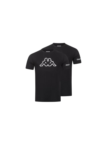 Kappa Kappa 2er Set T-Shirt LOGO in Schwarz