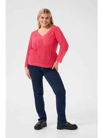 KAFFE curve Strickpullover KClorry in Raspberry