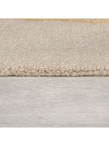 KADIMA DESIGN Eleganter Wohnzimmer-Teppich aus 100% Wolle in Lila-Terrakotta