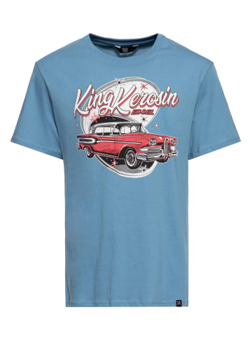 King Kerosin King Kerosin Print T-Shirt Edsel in blau