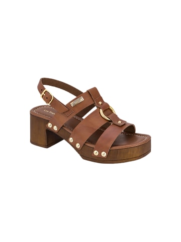 Les Tropéziennes par M Belarbi Penelope Sandalen mit Absatz aus Leder Braun