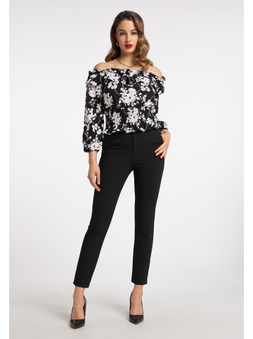 faina Damen Bluse in Schwarz Weiss