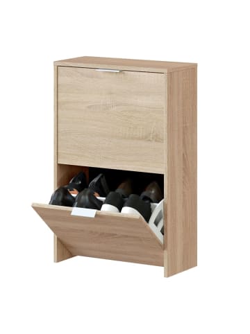 CALICOSY Schuhschrank ZAPATEROS in Helles Holz - (W) 50  x (H) 76  x (L) 22  cm