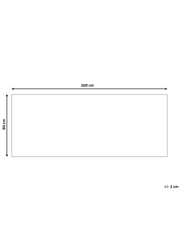 Beliani Läufer SAIKHEDA in Grau/Weiß - (W) 80 x (H) 1 x (L) 200 cm