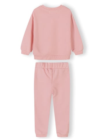 Minoti 2-tlg Langarmshirt & Hose NOSFLEECE102 in graumeliert