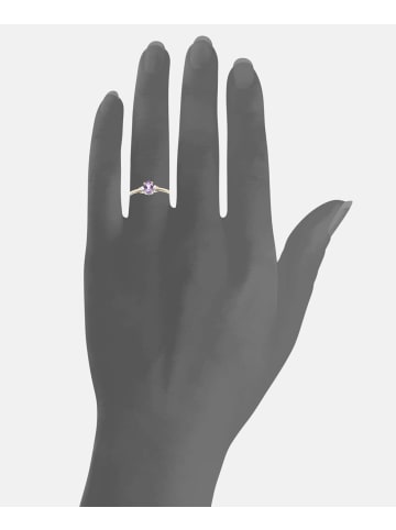 Diamant L'éternel Ring aus 375 Gelbgold mit Amethyst