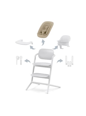 Cybex Cybex Lemo 4in1 Kinderhochstuhl Set - Farbe: All White