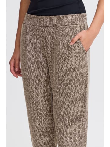 ICHI Casual IHKATE Regular fit in Java/Almond Milk Herringbone