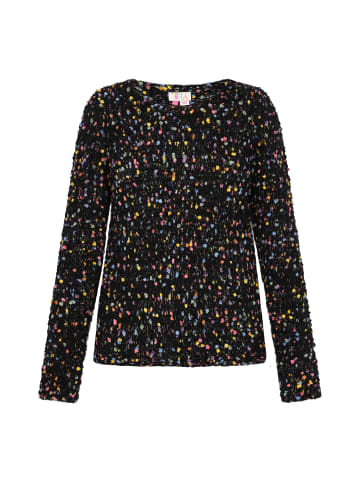 IZIA Damen Pullover in Schwarz Mehrfarbig